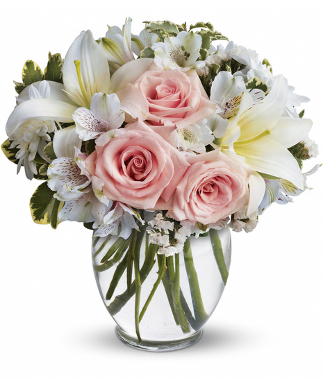 Arrive in Style - roses, lillies and alstromeria