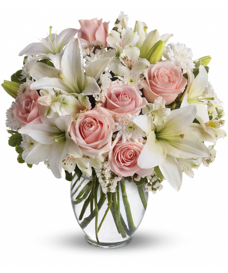 Arrive in Style - roses, lillies and alstromeria