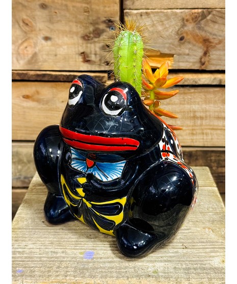 Talavera Bull Frog Planter