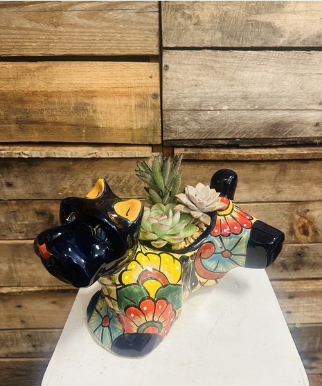 Talavera Scotty Dog Planter