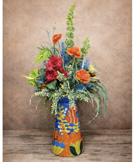 TALAVERA FISH VASE (SILK)