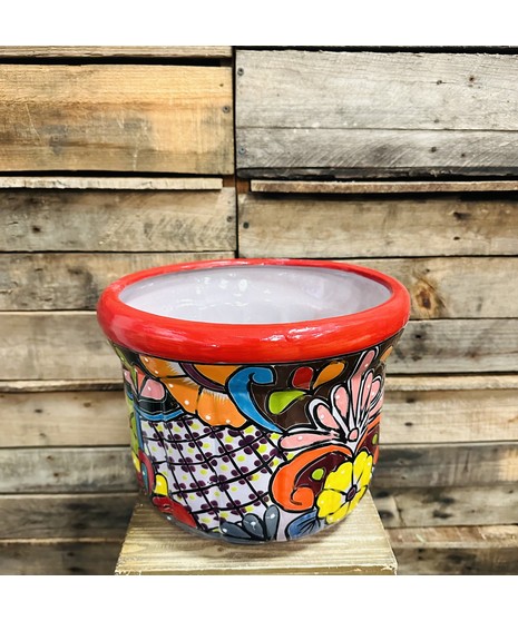TALAVERA COLORED RIM POTTERY (ASSORTED COLORS)