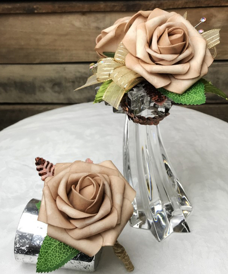 Silk corsages and boutonnieres for 2025 prom