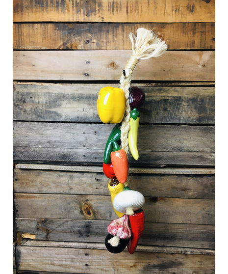 Talavera hanging vegetables