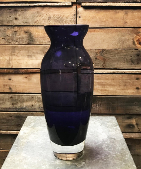 contemporary blue vase