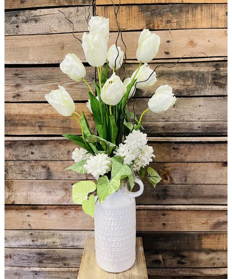 Crisp White Tulips (Silk)
