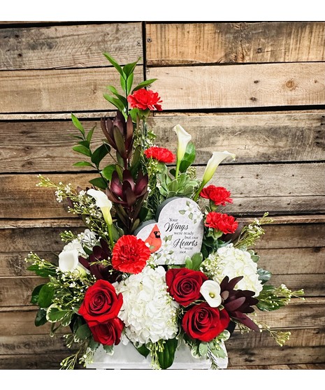 YOUR HEART CARDINAL ARRANGEMENT