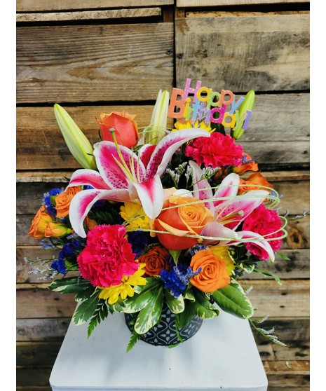 BIRTHDAY BLOCK ARRANGEMENT