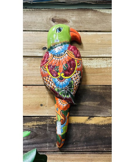 large talavera wall parrot
