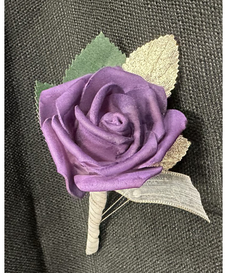 Purple Boutonniere (Silk)