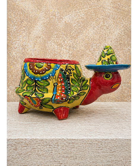 Talavera Turtle with Sombrero